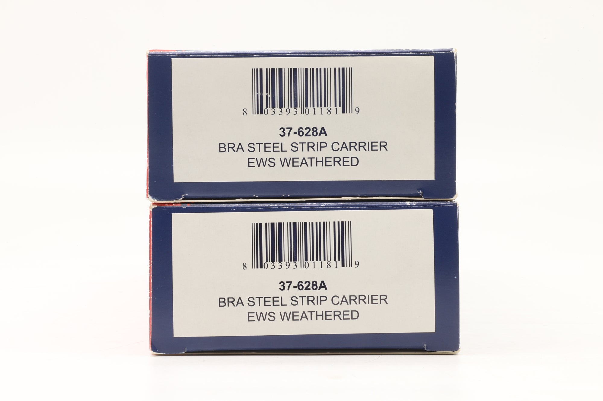 Bachmann OO 37-628A Rake Of 2 BRA Steel Strip Carrier EWS Wagons Weathered