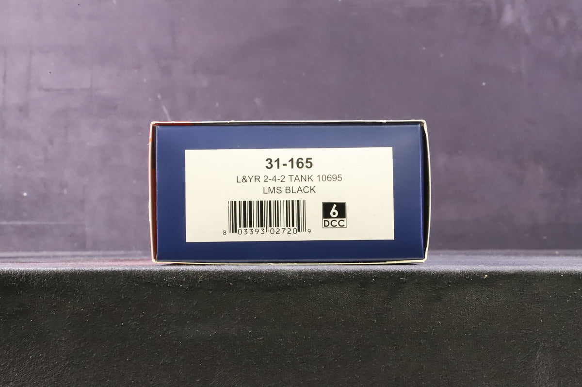 Bachmann OO 31-165 L&amp;YR 2-4-2 Tank No.10695 in LMS Black