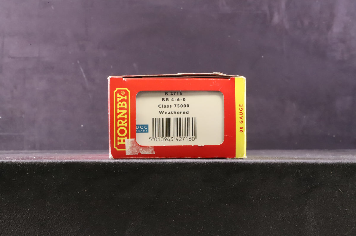 Hornby OO R2716 Class 75000 No.75070 in Lined BR Black w/ Late Crests - Weathered