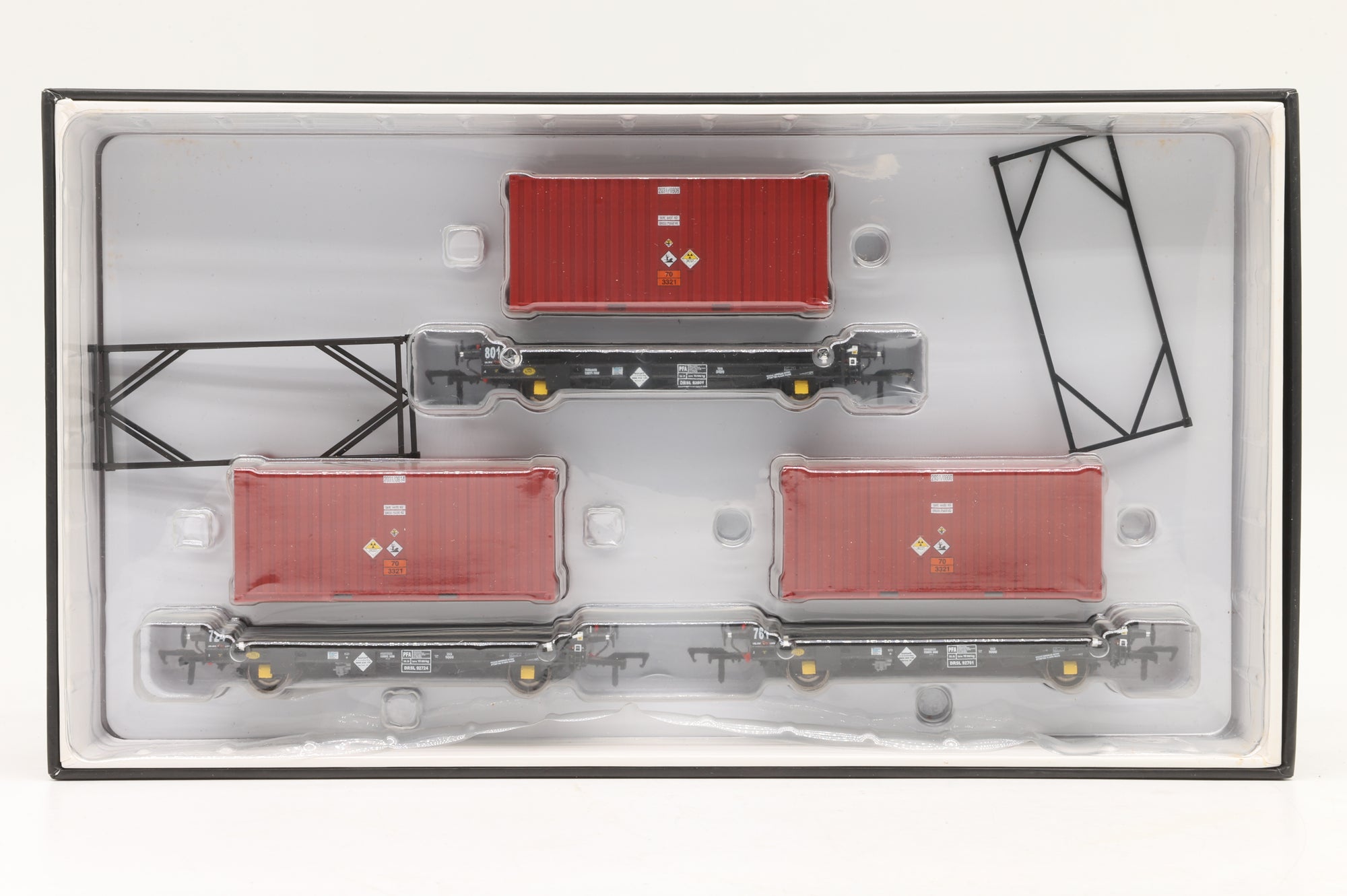 Accurascale OO ACC2098 Triple Pack of DRS PFA Container Wagons