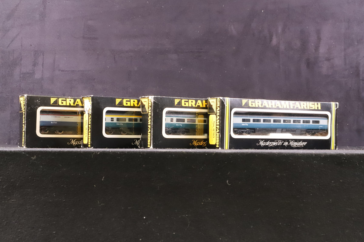 Graham Farish N Rake of 4 BR 75ft MkIII Blue Grey Bogie Coaches, Inc. 0705, 0725, 0745 &amp; 0765