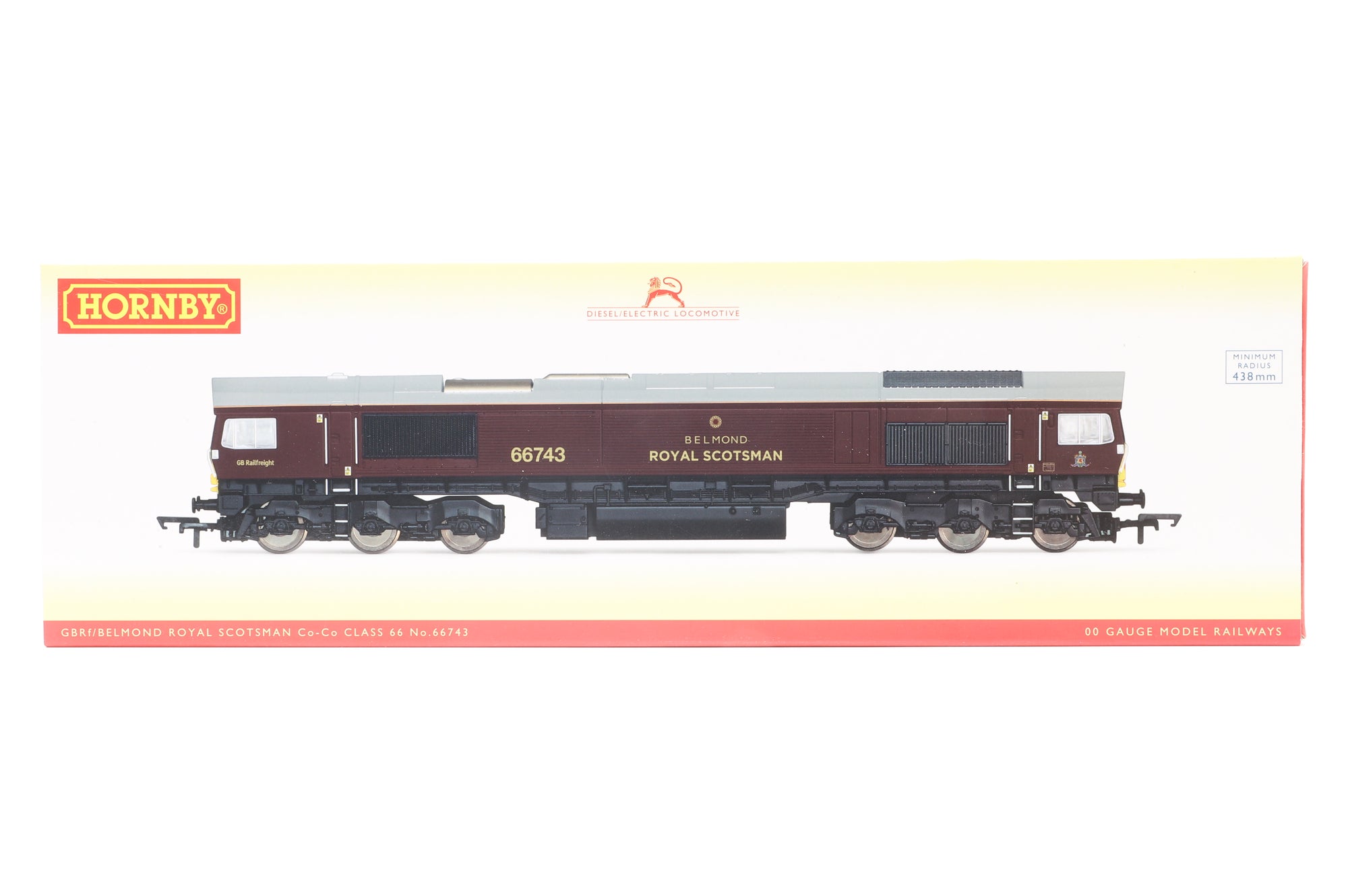Hornby OO R3950 Class 66 '66743' Diesel Locomotive GBRf/ Belmond Royal Scotsman