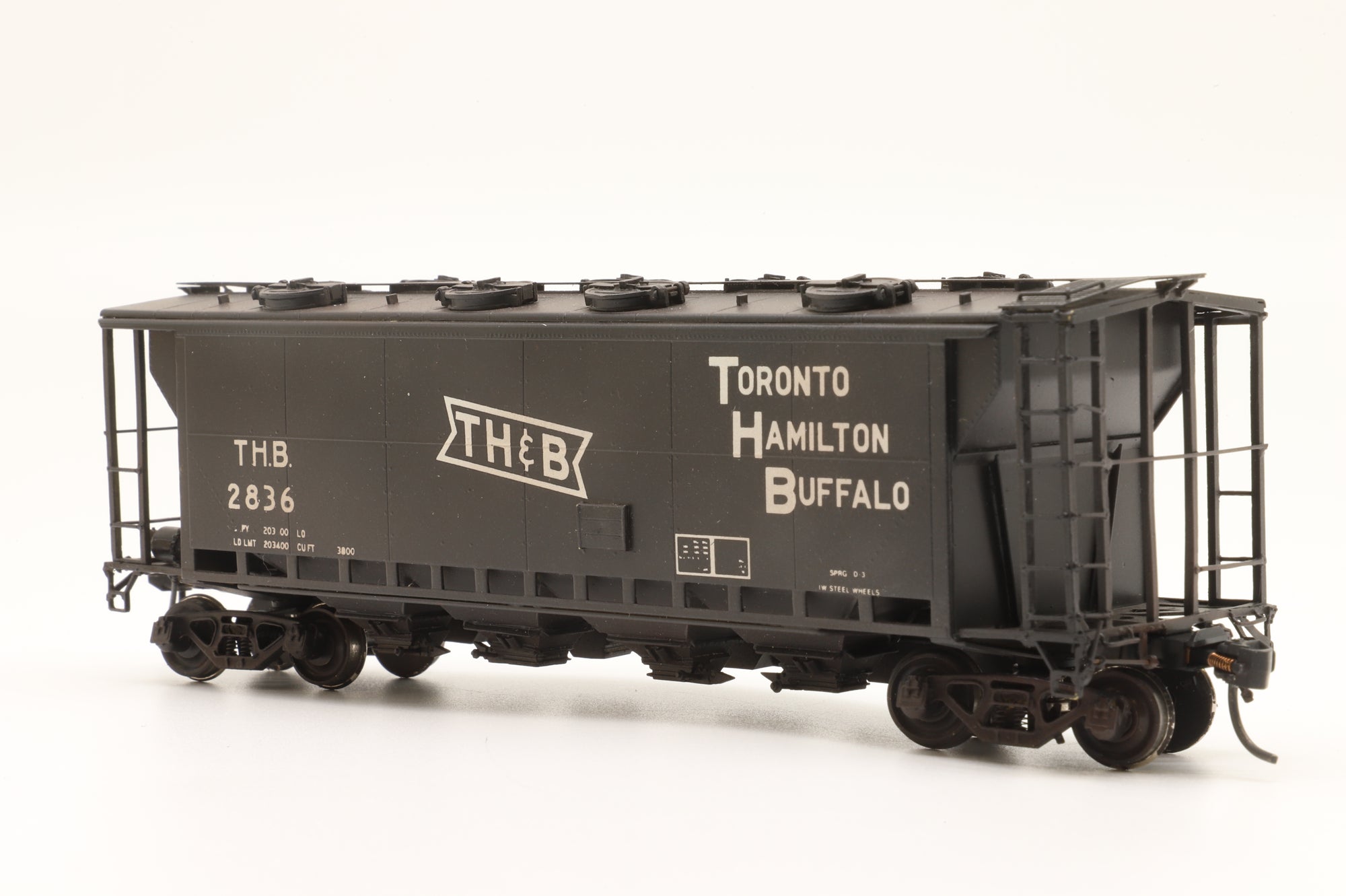Overland Models Inc. HO Brass OMI-3219 TH&B Slab Side Covered Hopper '2836'