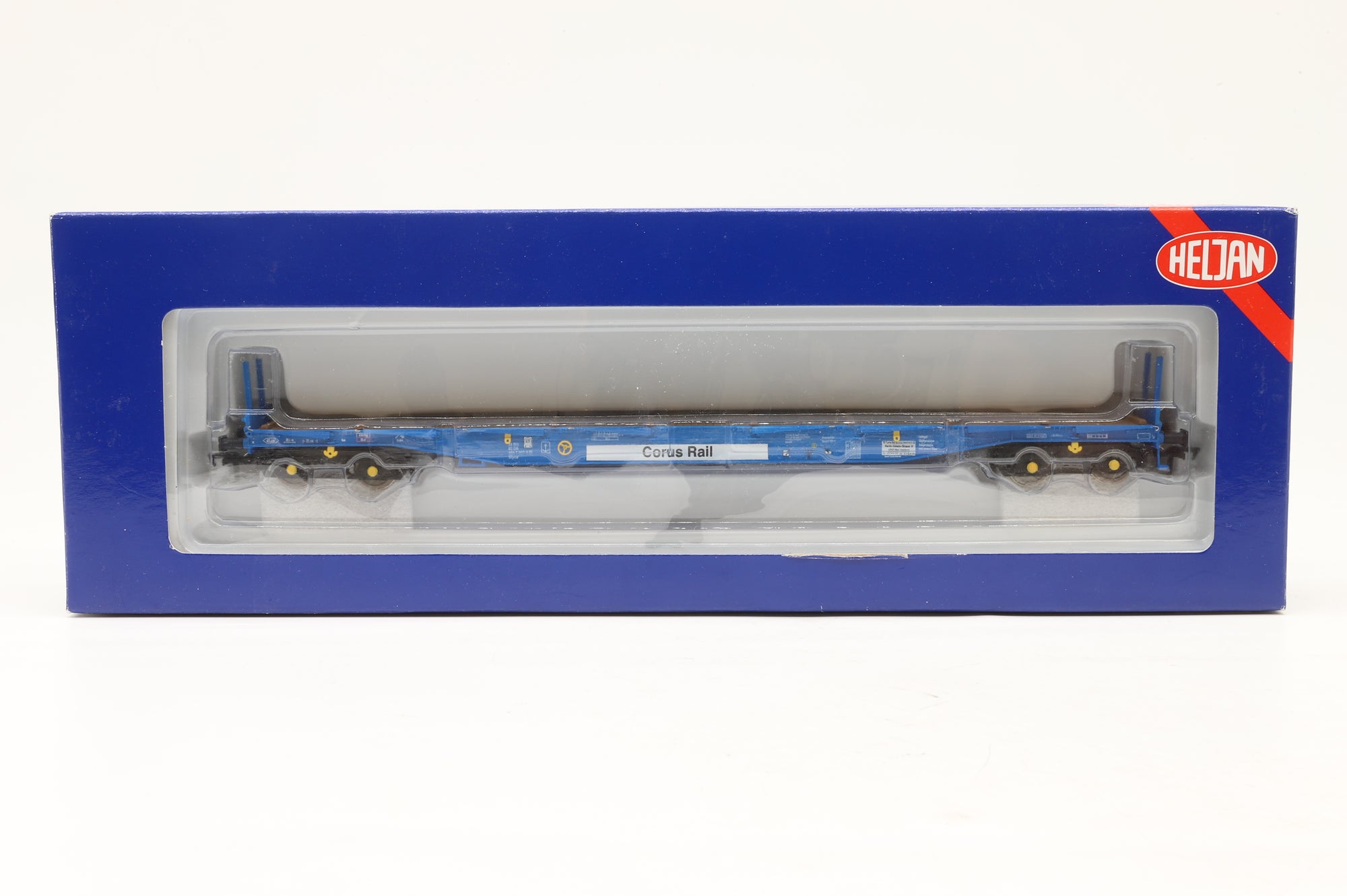 Heljan OO 5105 IGA Cargowaggon Bogie Flat in Corus Rail Blue