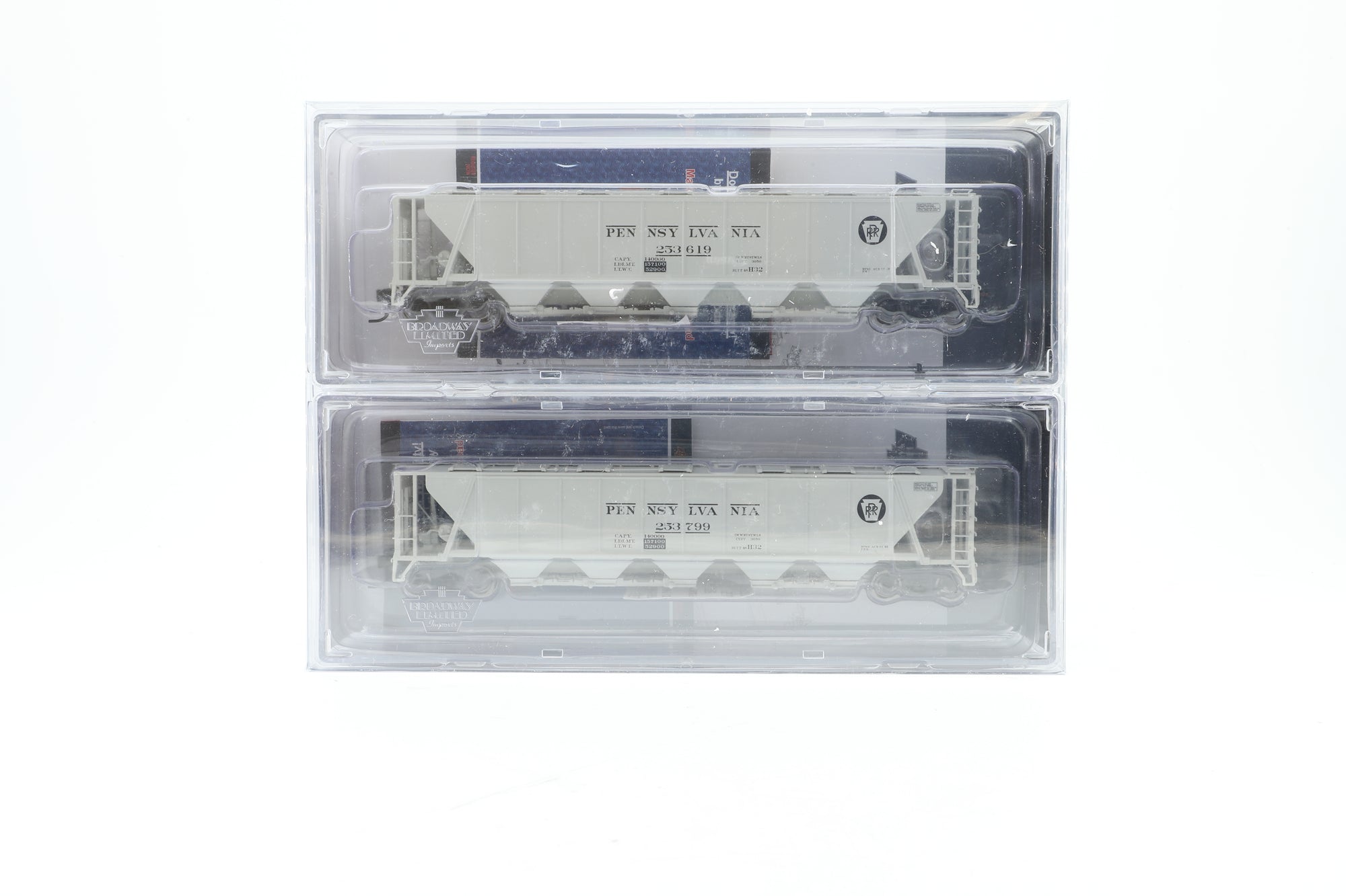 Broadway Limited HO 1885 Pack of 4 H32 Covered Hoppers in PRR Grey
