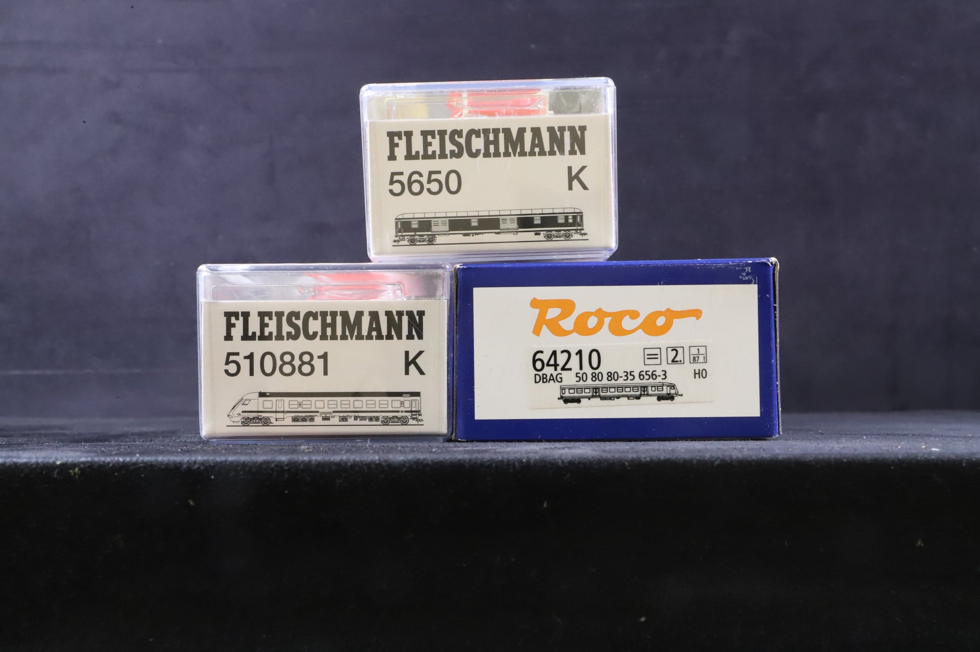 Fleischmann/Roco HO Rake of 3 DB Rolling Stock