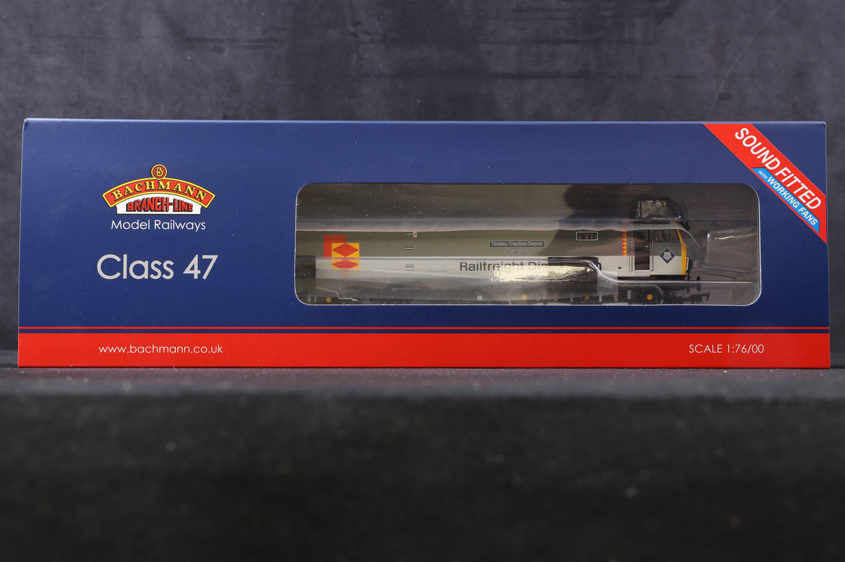 Bachmann OO 35-419SFX Class 47/3 &#39;47375&#39; &#39;Tinsley Traction Depot&#39; BR Railfreight Distribution DCC Sound &amp; Working Fans