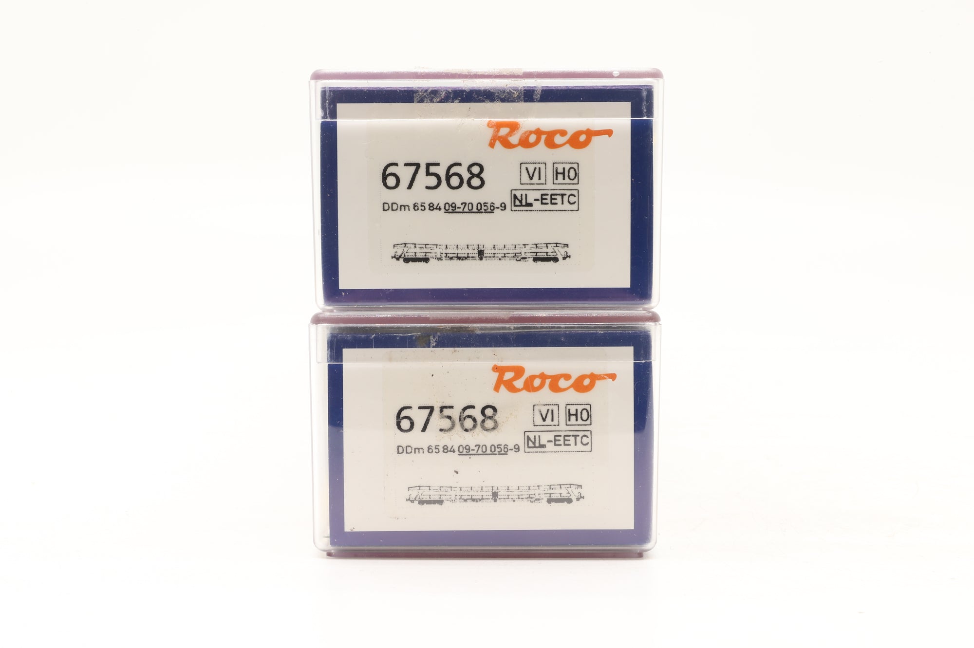 Roco HO 67568 x2 Rake of 2 EETC Double-Deck Car Transporter Wagons
