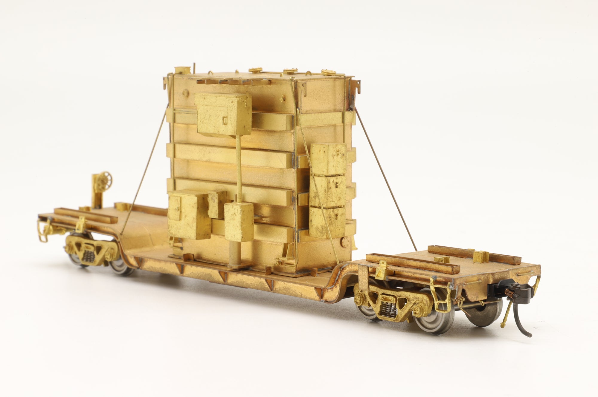 Overland Models Inc. HO Brass OMI-1347 Centre Flat Car W/Transformer Load Unpainted