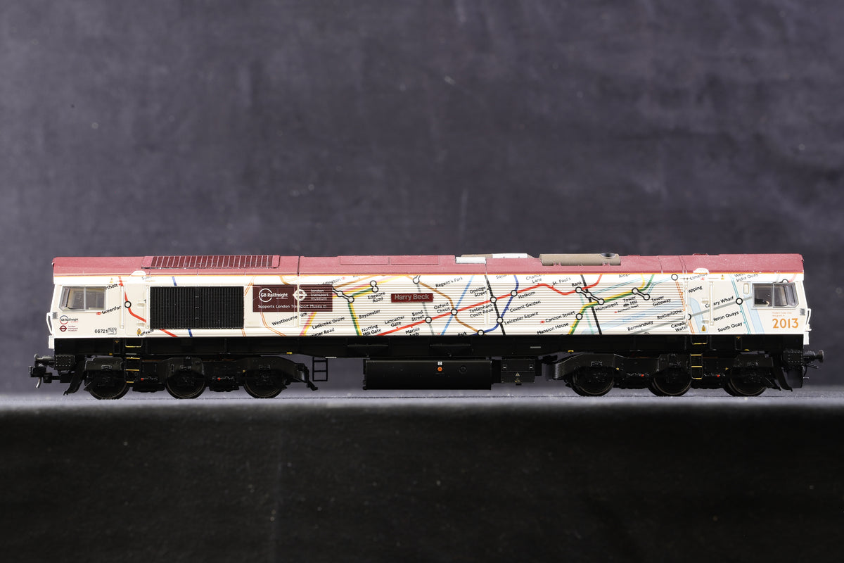 Bachmann OO 32-979U Class 66 &#39;66721&#39; GBRf Tube Map, DCC Sound