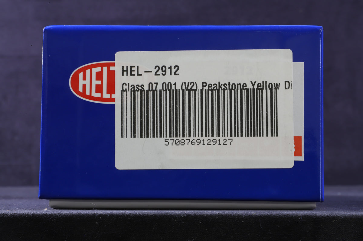 Heljan OO 2912 Class 07 Shunter &#39;07001&#39; Peakstone Yellow Livery