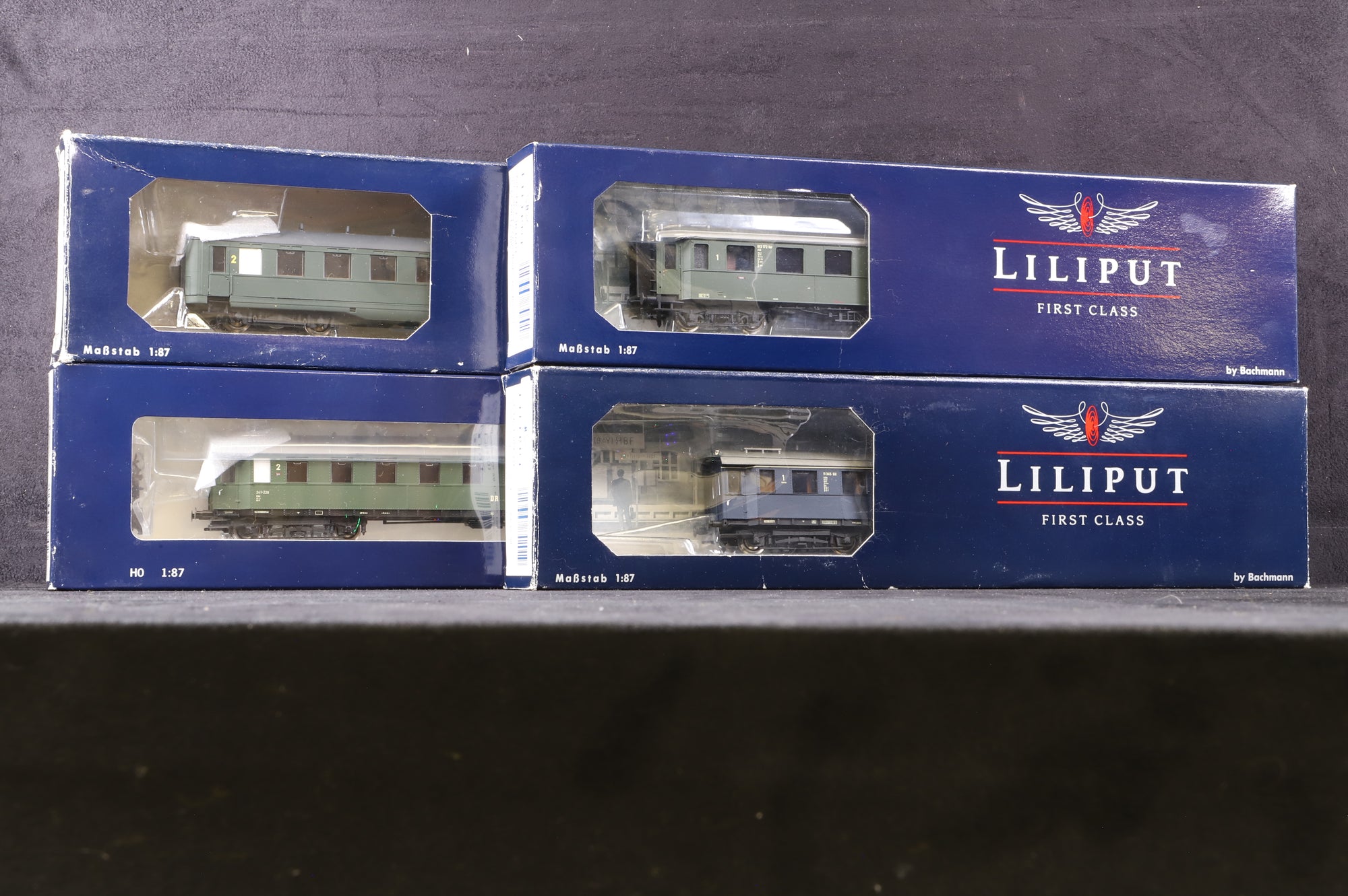 Liliput HO Rake Of 4 DB/ DR Coches Inc. L384201, L384601,L384302 & L383106