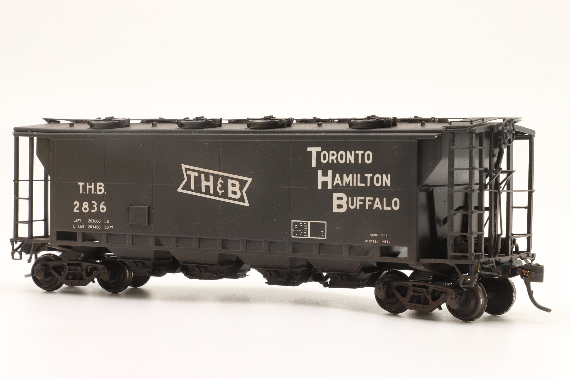 Overland Models Inc. HO Brass OMI-3219 TH&B Slab Side Covered Hopper '2836'
