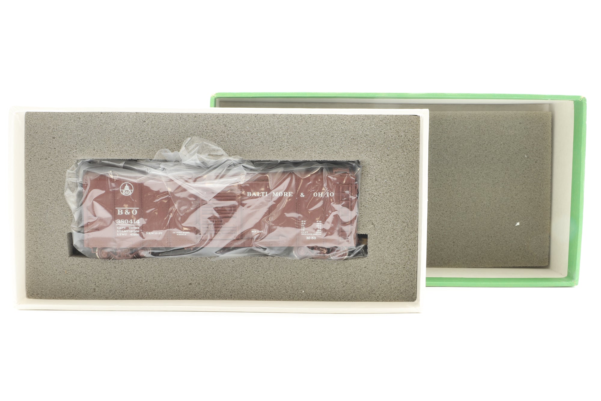 Overland Models HO Brass 1387 M-15A Box Car No.380414 in B&O Brown