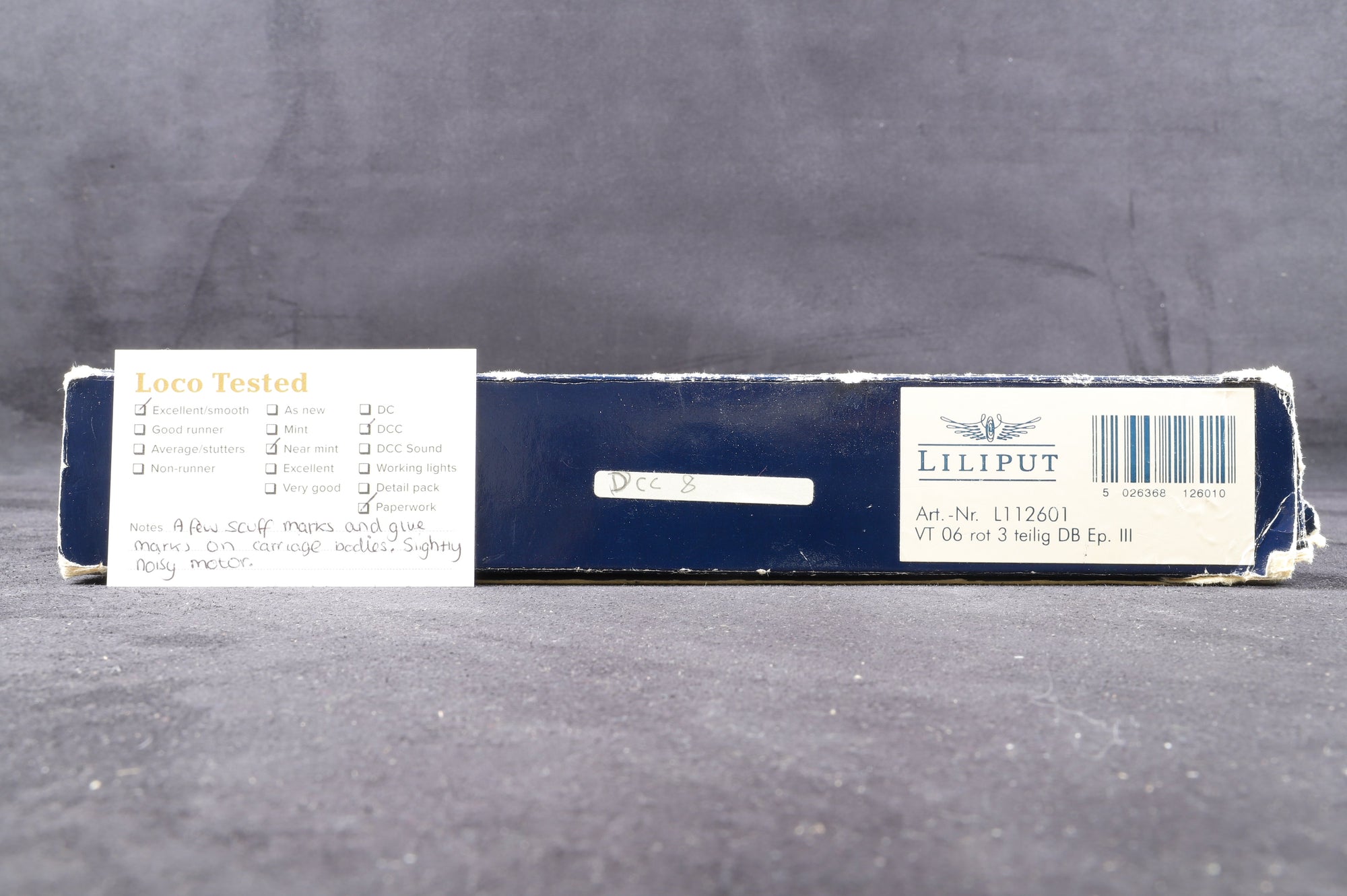 Liliput HO L112601 VT 06 rot 3 teilig DB Ep.III, DCC Fitted