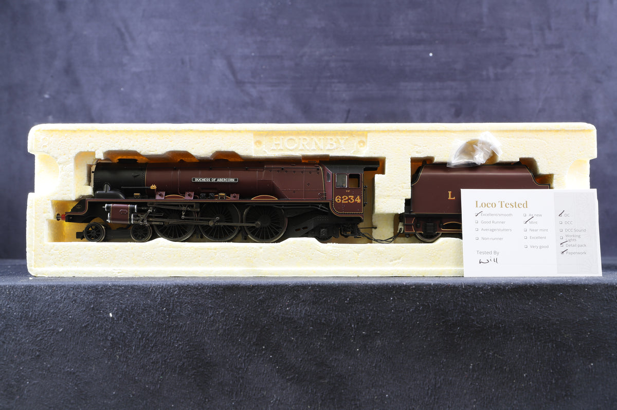 Hornby OO R3119 LMS Crimson 4-6-2 Princess Coronation Class &#39;6234&#39; &#39;Duchess of Abercorn&#39;