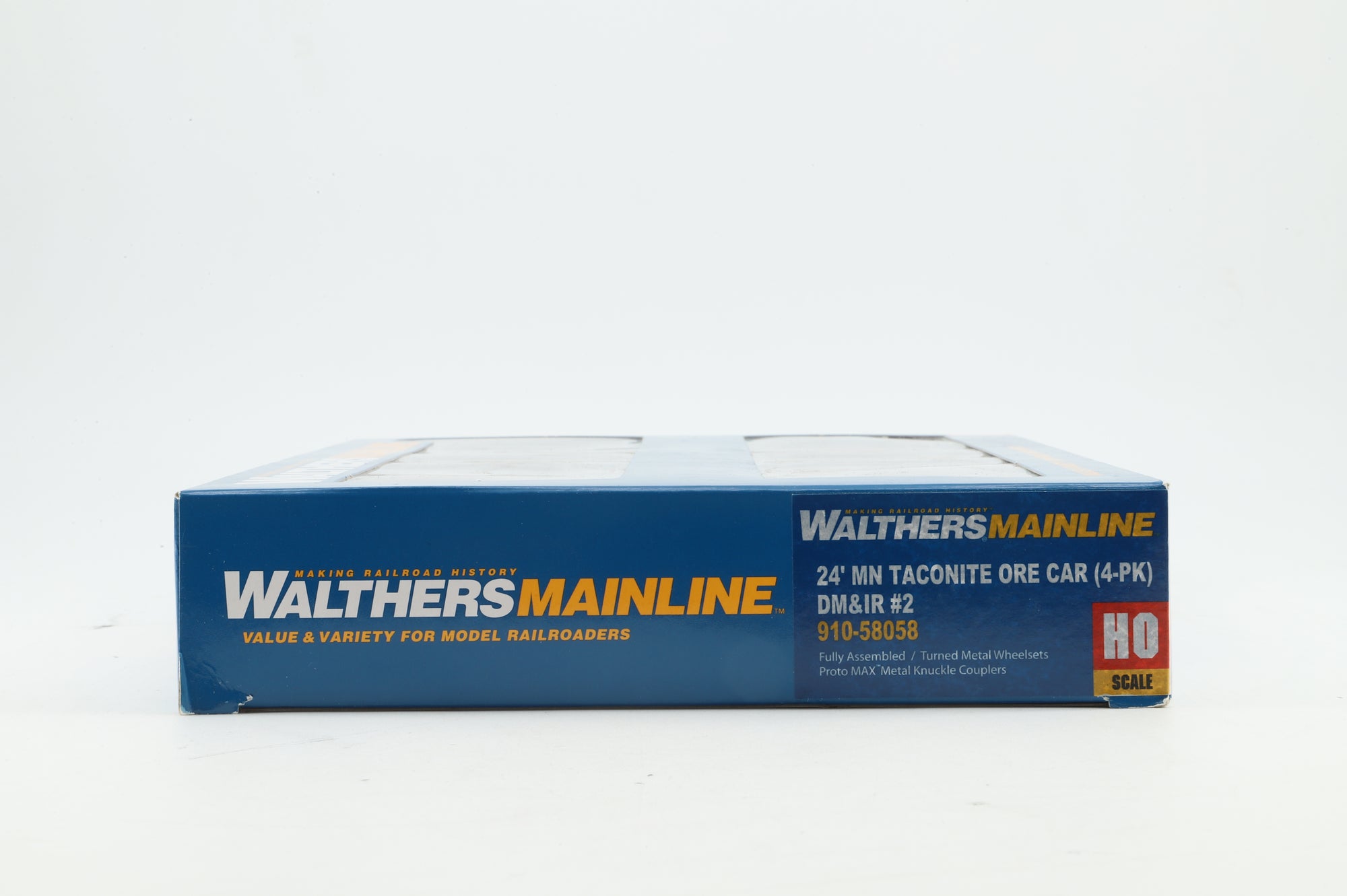 Walthers HO 910-58058 4-Pack of 24' MN Taconite Ore Cars in DM&IR Brown/Yellow