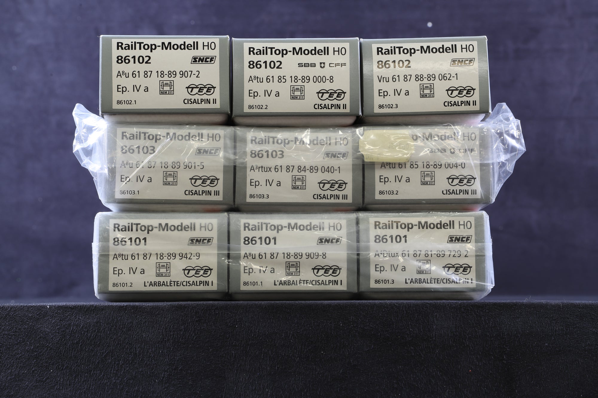 RailTop Modell HO Rake Of 9 TEE Coaches