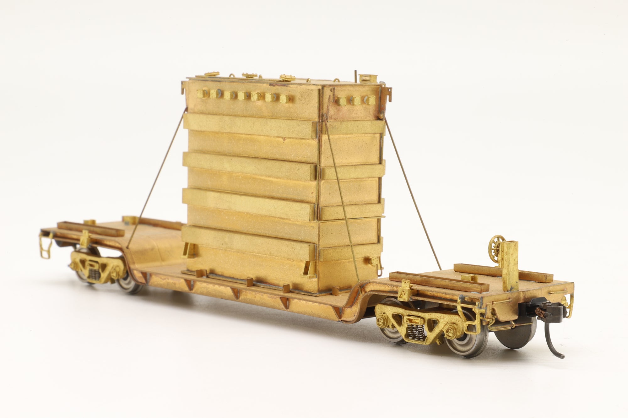 Overland Models Inc. HO Brass OMI-1347 Centre Flat Car W/Transformer Load Unpainted
