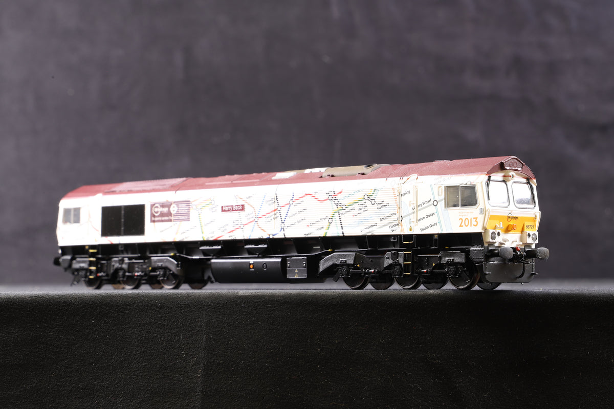 Bachmann OO 32-979U Class 66 &#39;66721&#39; GBRf Tube Map, DCC Sound