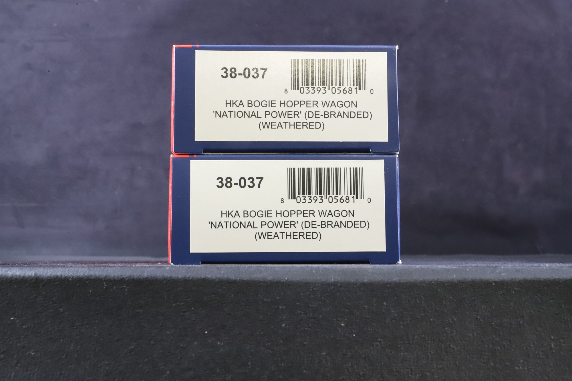 Bachmann OO 38-037 x2 Set of 2 HKA Bogie Hopper Wagons in De Branded 'National Power' Livery - Weathered