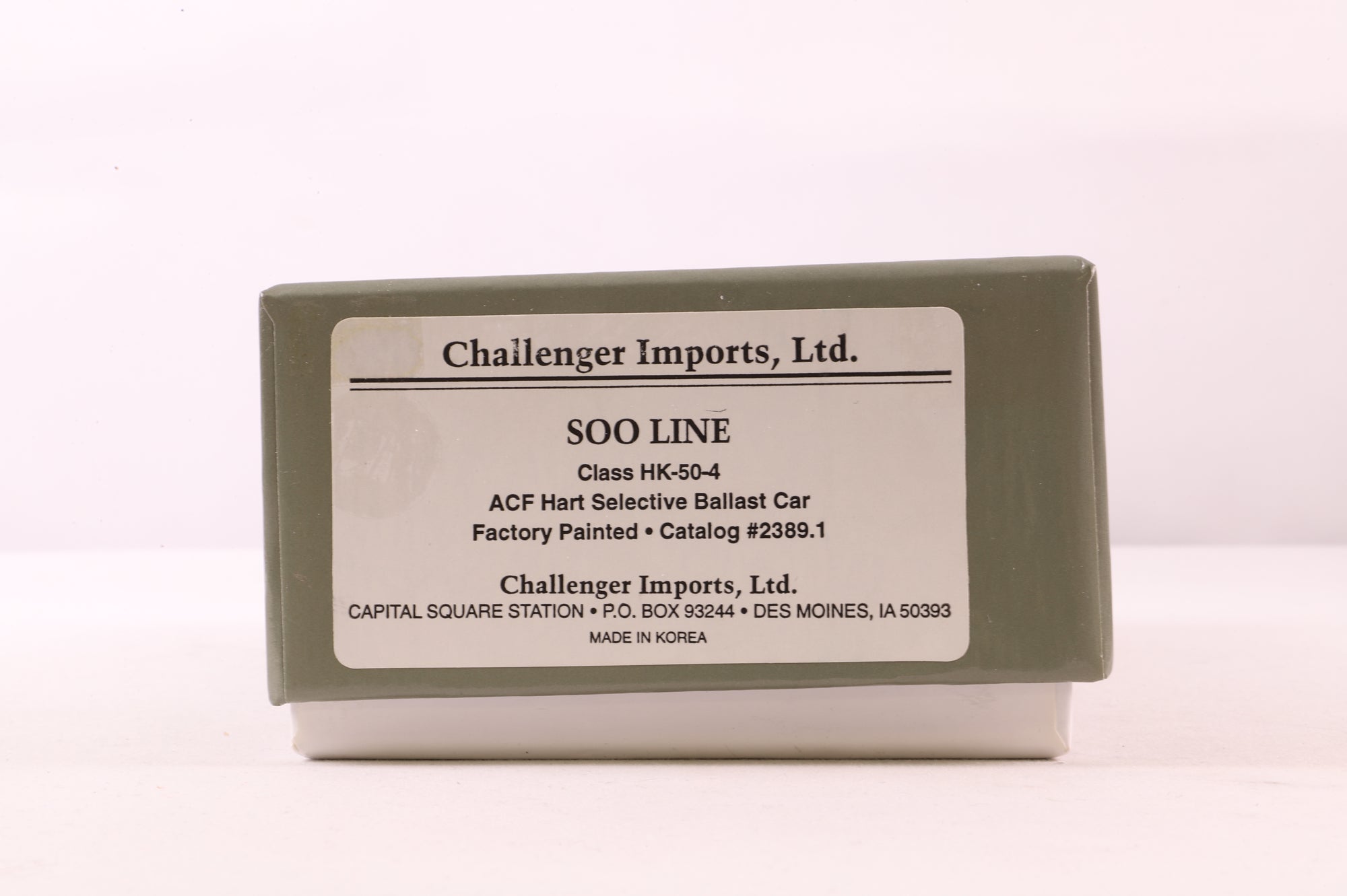 Challenger Imports HO Brass 2389.1 Hart Ballast Car SOO Selective Service HK-50-5 '9811'