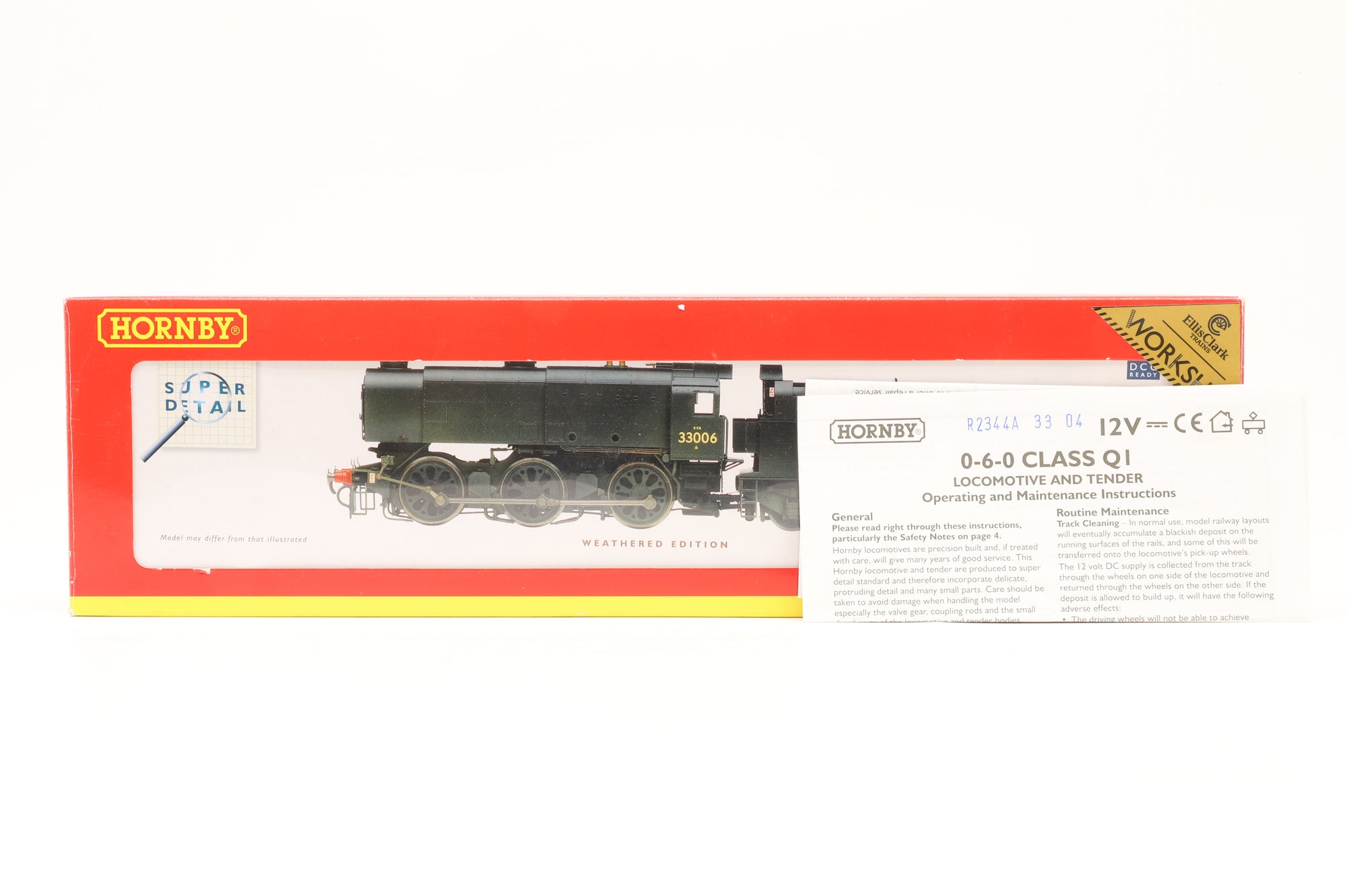 WORKSHOP Hornby OO R2344A Class Q1 33006 in BR Black w/ Late Crests