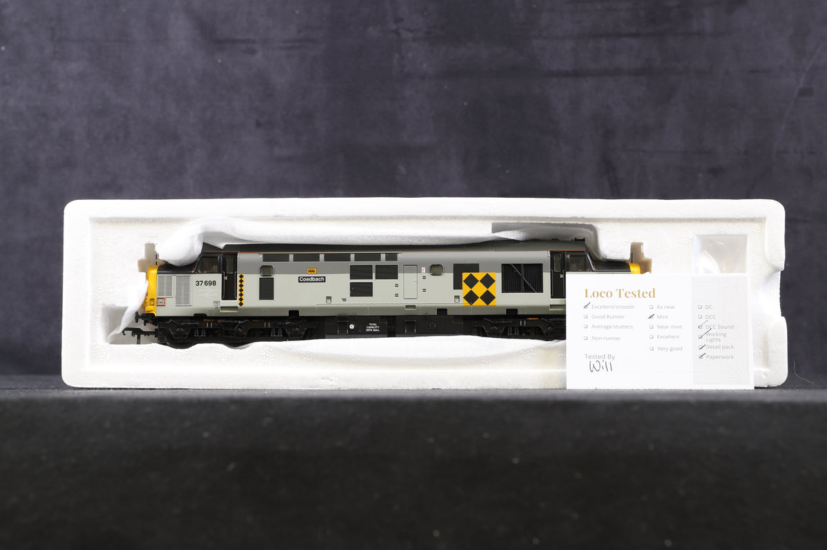 Bachmann OO 32-380DS Class 37/5 37698 Railfreight Coal Sector &#39;Coedbach&#39; (DCC Sound Fitted)