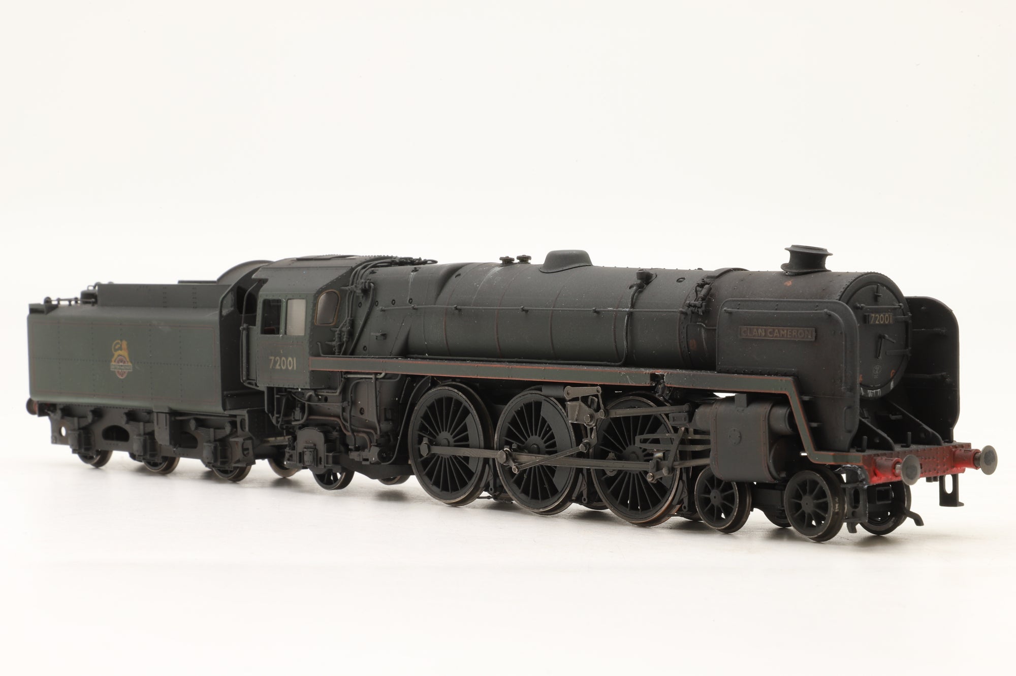 Hornby OO Clan Class '72001' 'Clan Cameron' BR Green E/C Weathered & Renumbered DCC Sound