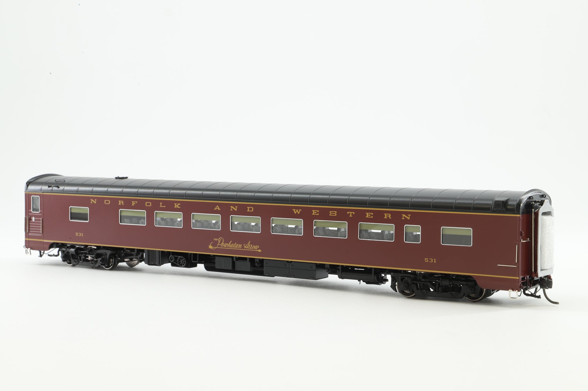 Overland Models HO Brass OMI-4315.2 P3 Coach No.531 in N&W 'Powhatan Arrow' Livery