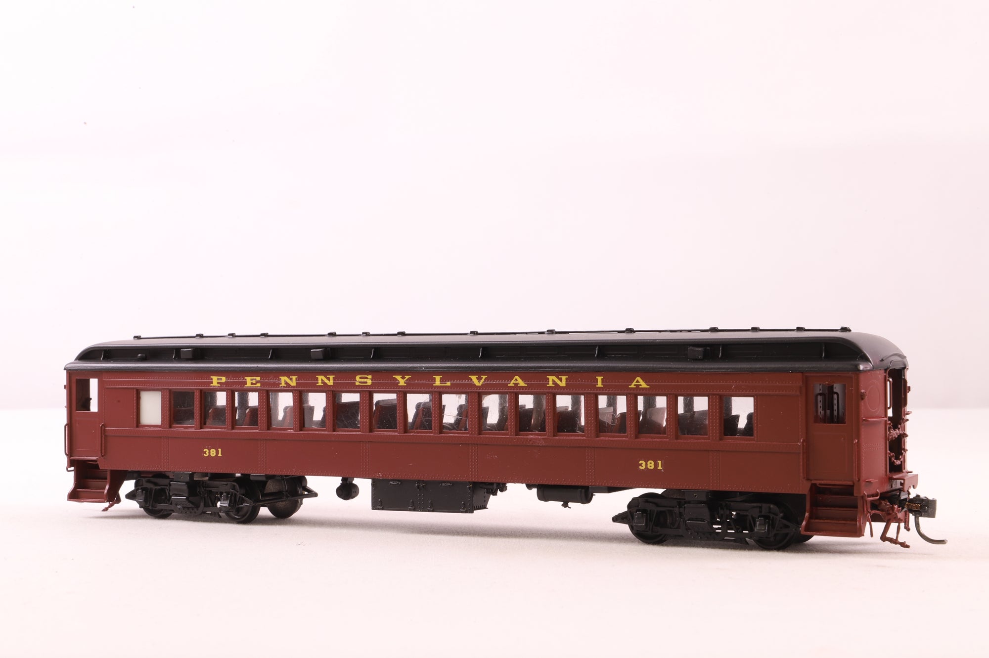 Rail Works Ltd HO Brass Passenger Car PRR P54 Coach w/ Interior '381'