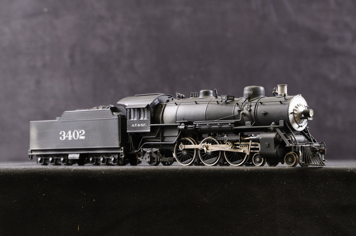 AHM HO Brass AT&amp;SF 4-6-2 Class 3400 &#39;3402&#39; Steam Locomotive, Weathered