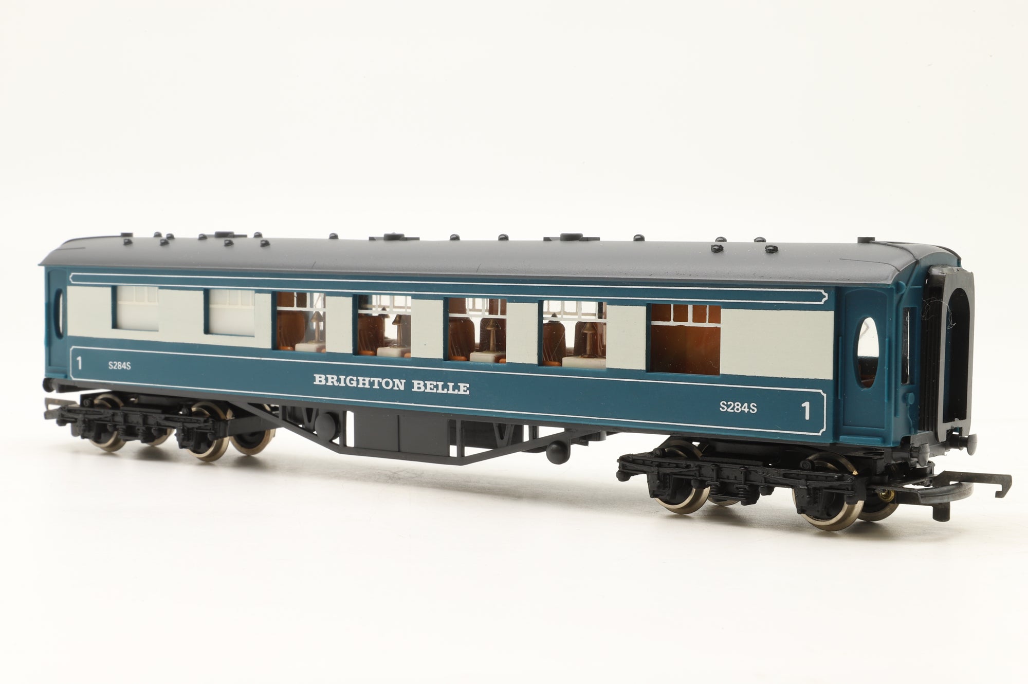 Wrenn OO W6004A/5A Set of 2x Blue/Grey Brighton Belle Pullman Cars
