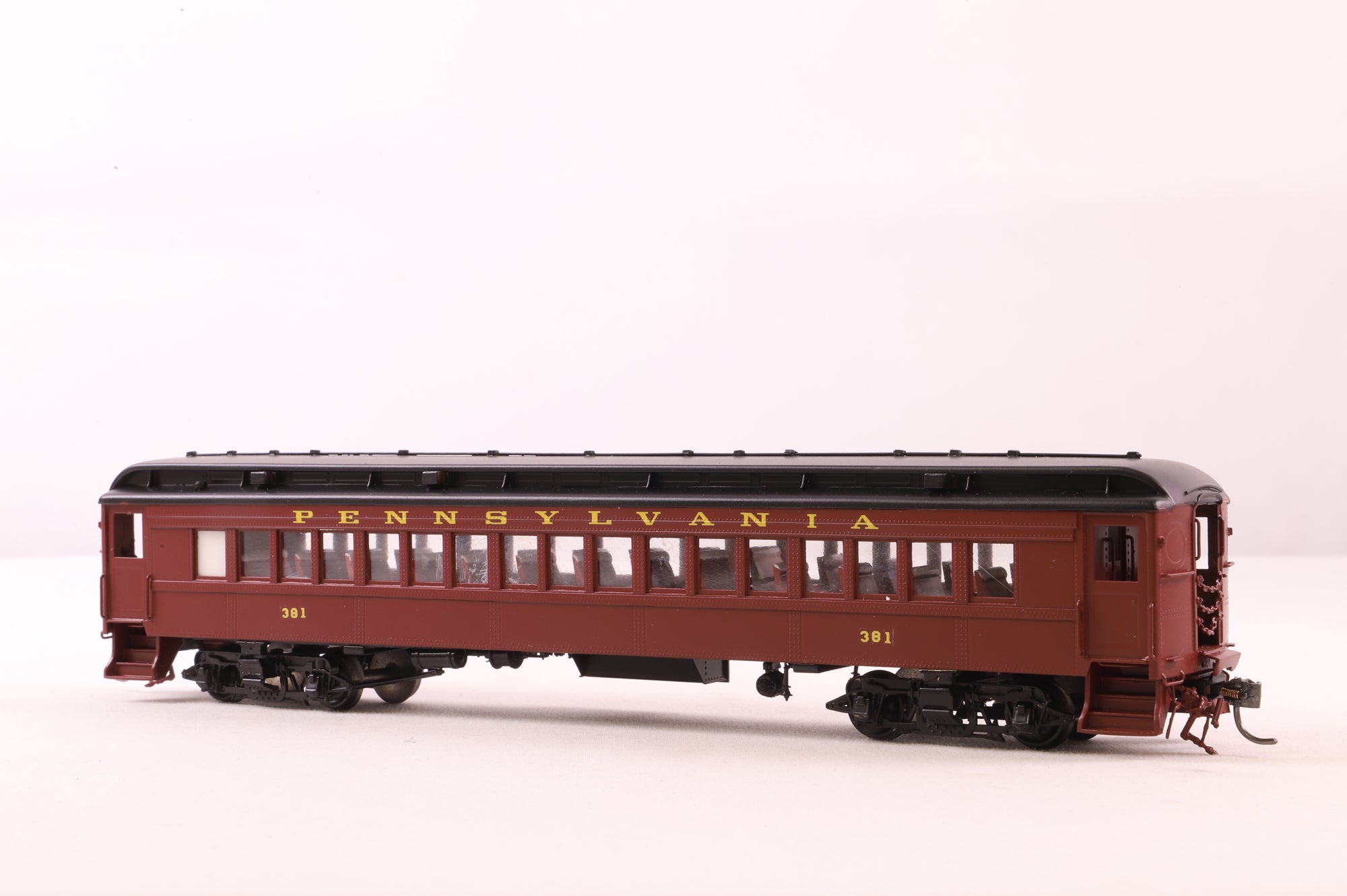 Rail Works Ltd HO Brass Passenger Car PRR P54 Coach w/ Interior '381'