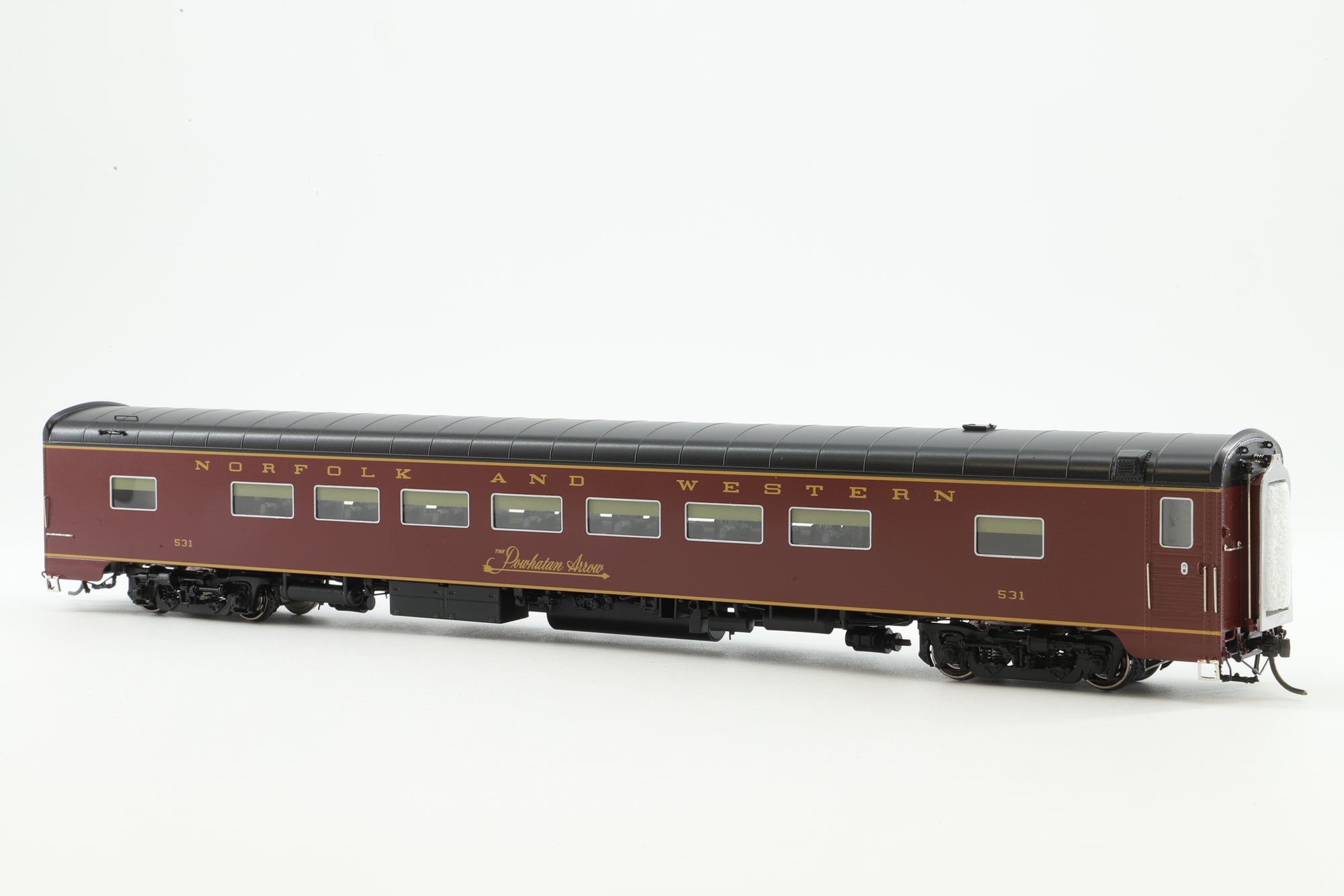 Overland Models HO Brass OMI-4315.2 P3 Coach No.531 in N&W 'Powhatan Arrow' Livery