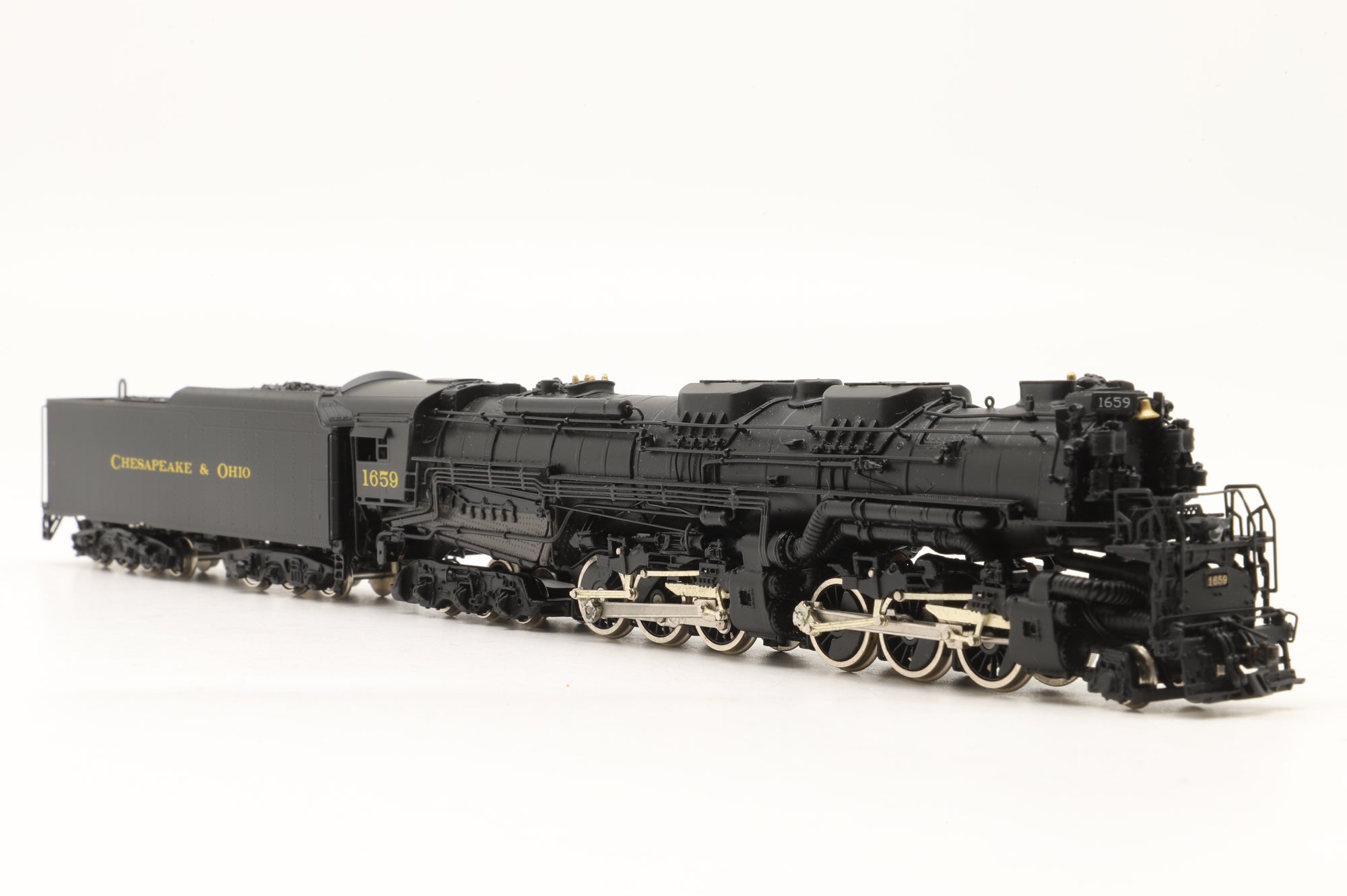 Key Imports/Samhongsa N Gauge Brass H-8 2-6-6-6 #1659 C&O Black, Factory Painted