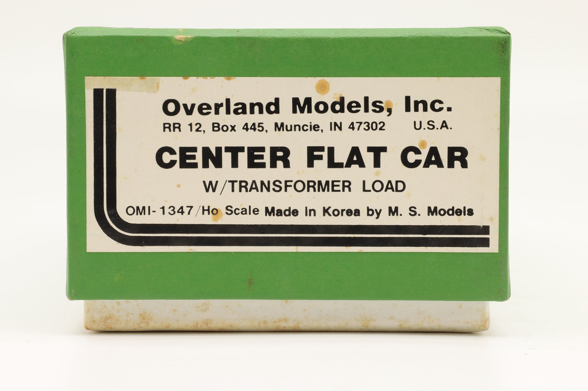 Overland Models Inc. HO Brass OMI-1347 Centre Flat Car W/Transformer Load Unpainted