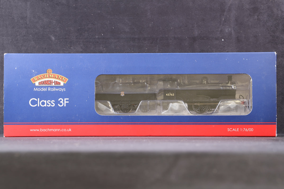 Bachmann OO 31-626 Class 3F &#39;43762&#39; BR Black Early Emblem