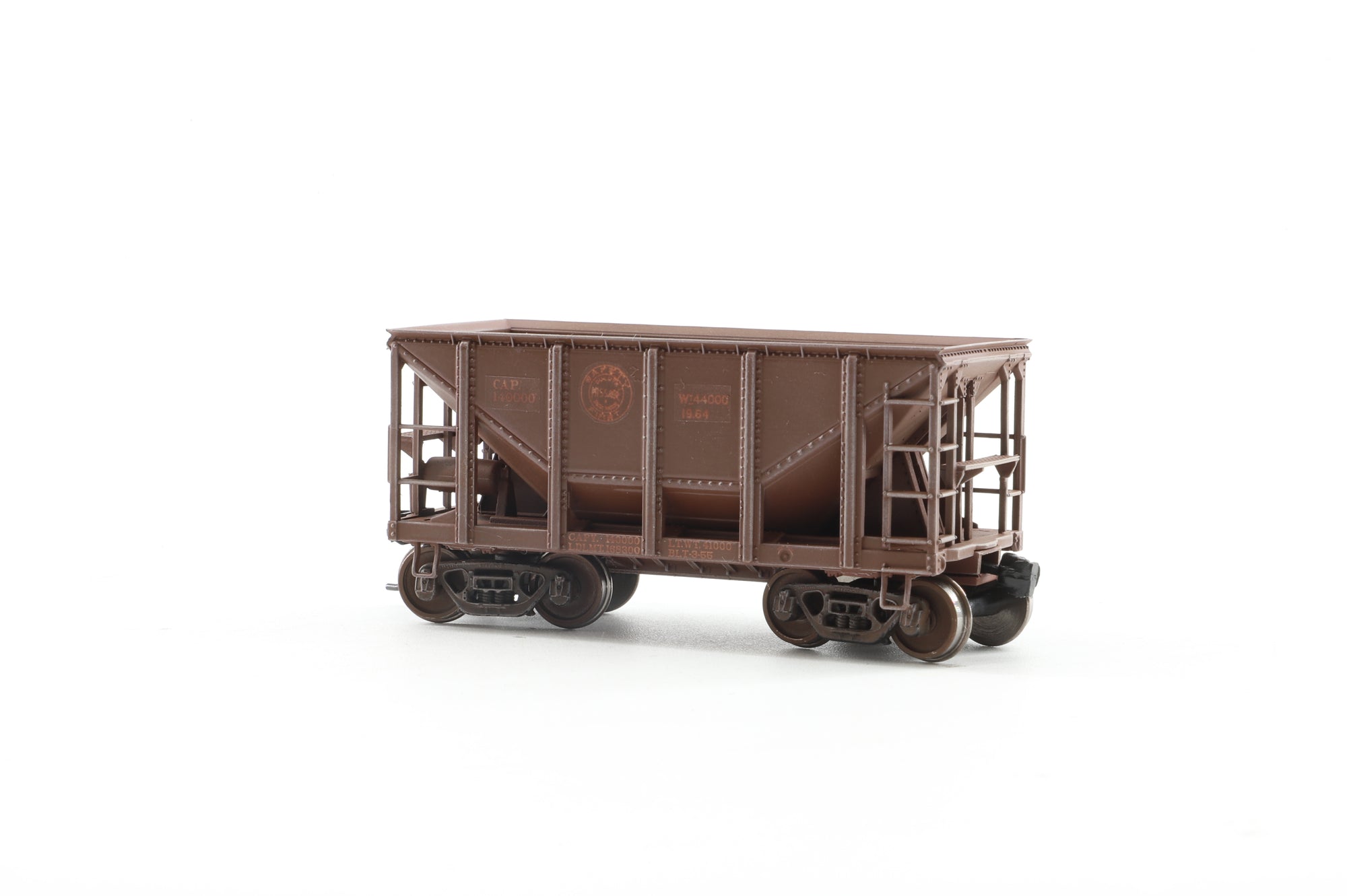 Walthers HO 932-40506 12-Pack of Michigan Ore Cars in DMIR Brown - Pro-Customised/Weathered