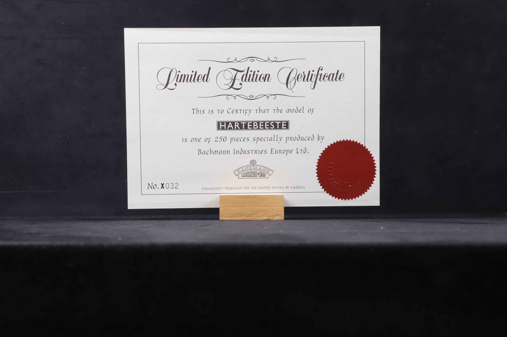 WORKSHOP Bachmann OO 31-710Z Class B1 '61009' 'Hartebeeste' BR Black L/C Ltd Ed 32/ 250 NON RUNNER