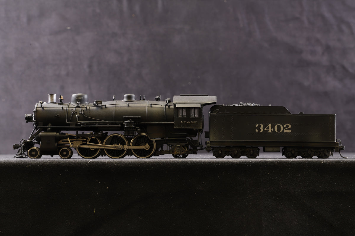 AHM HO Brass AT&amp;SF 4-6-2 Class 3400 &#39;3402&#39; Steam Locomotive, Weathered