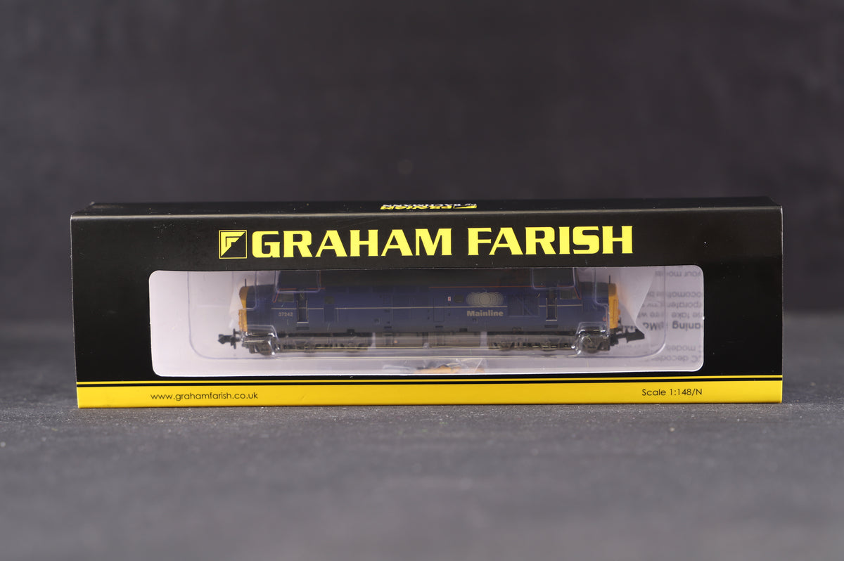 Graham Farish N 371-472 Class 37/0 &#39;37242&#39; Mainline Freight, Weathered