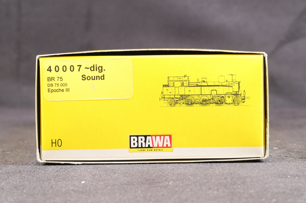 Brawa HO 40007 Steam Loco BR 75.0 DB, 3-Rail, Dig Sound