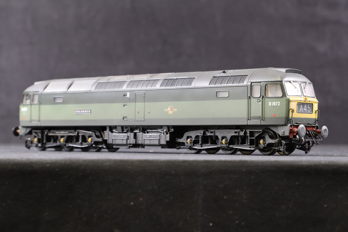 Bachmann OO 32-806 Class 47 &#39;D1672&#39; BR Two-Tone Green, Weathered, DCC Sound