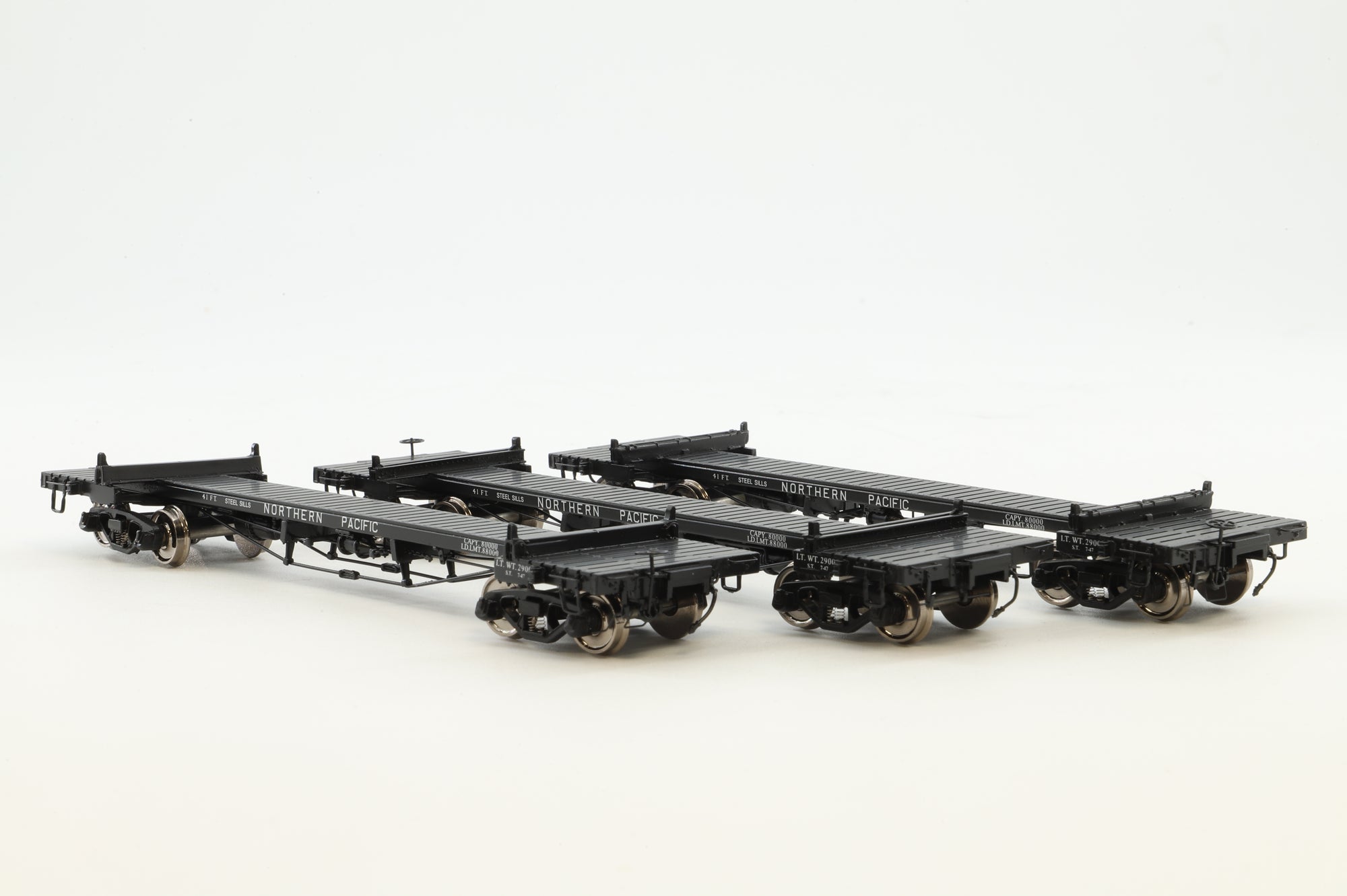 W&R Enterprises HO Brass 3-Pack of Northern Pacific Truss Rod Log Cars