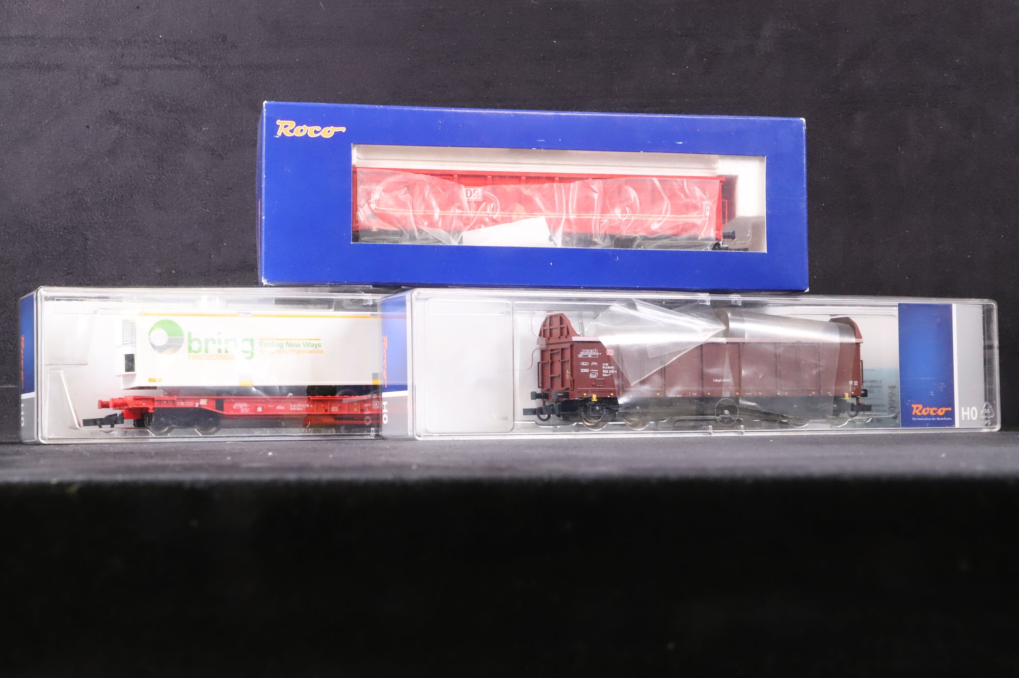 Roco HO Rake of 3 Assorted DB Wagons