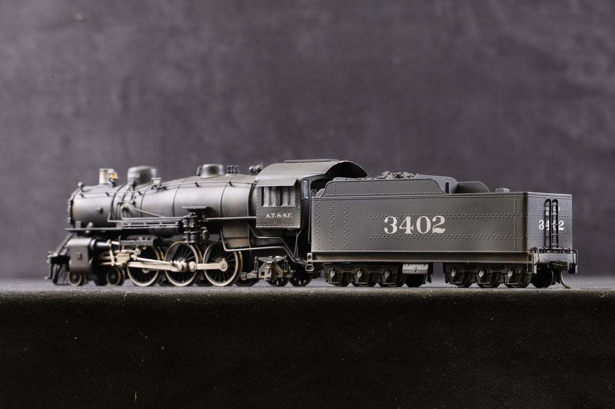 AHM HO Brass AT&amp;SF 4-6-2 Class 3400 &#39;3402&#39; Steam Locomotive, Weathered