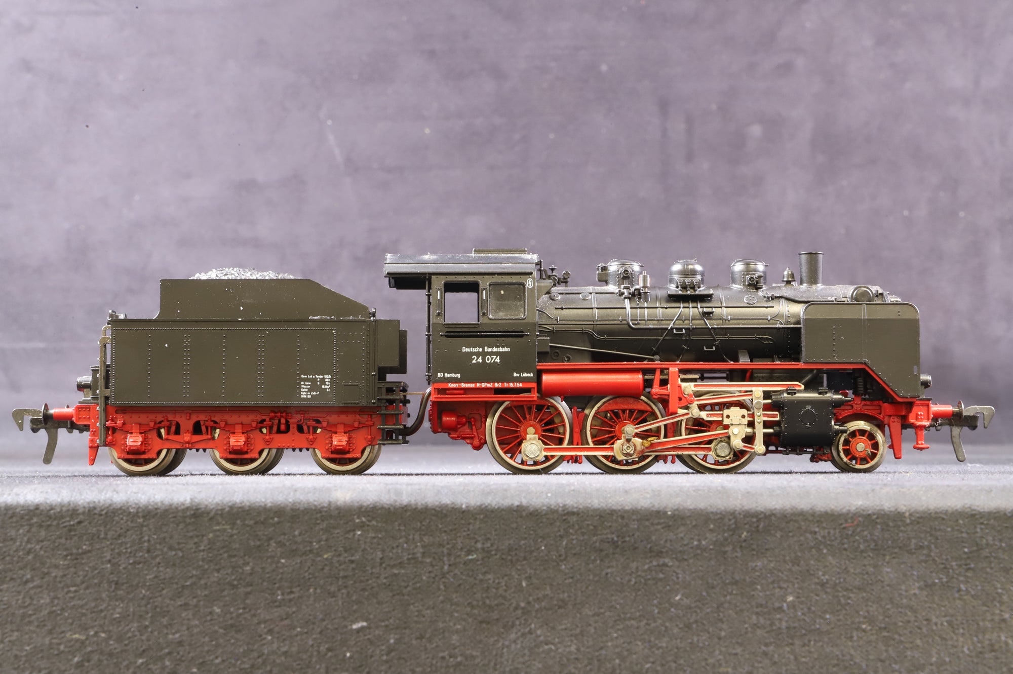 Fleischmann HO 4140 BR Class 24 '24 074' 2-6-0 Steam Locomotive DB 2 & 3 Rail