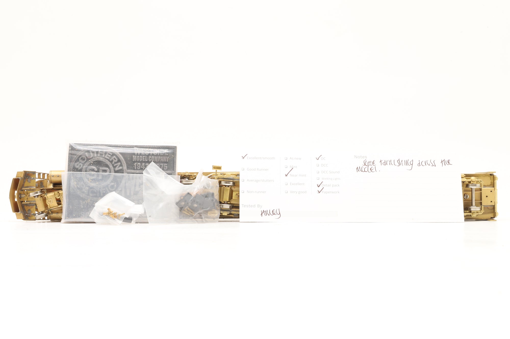 Westside Model Company HO Brass Southern Pacific GS-6 4-8--4 Steam Locomotive Unpainted Brass
