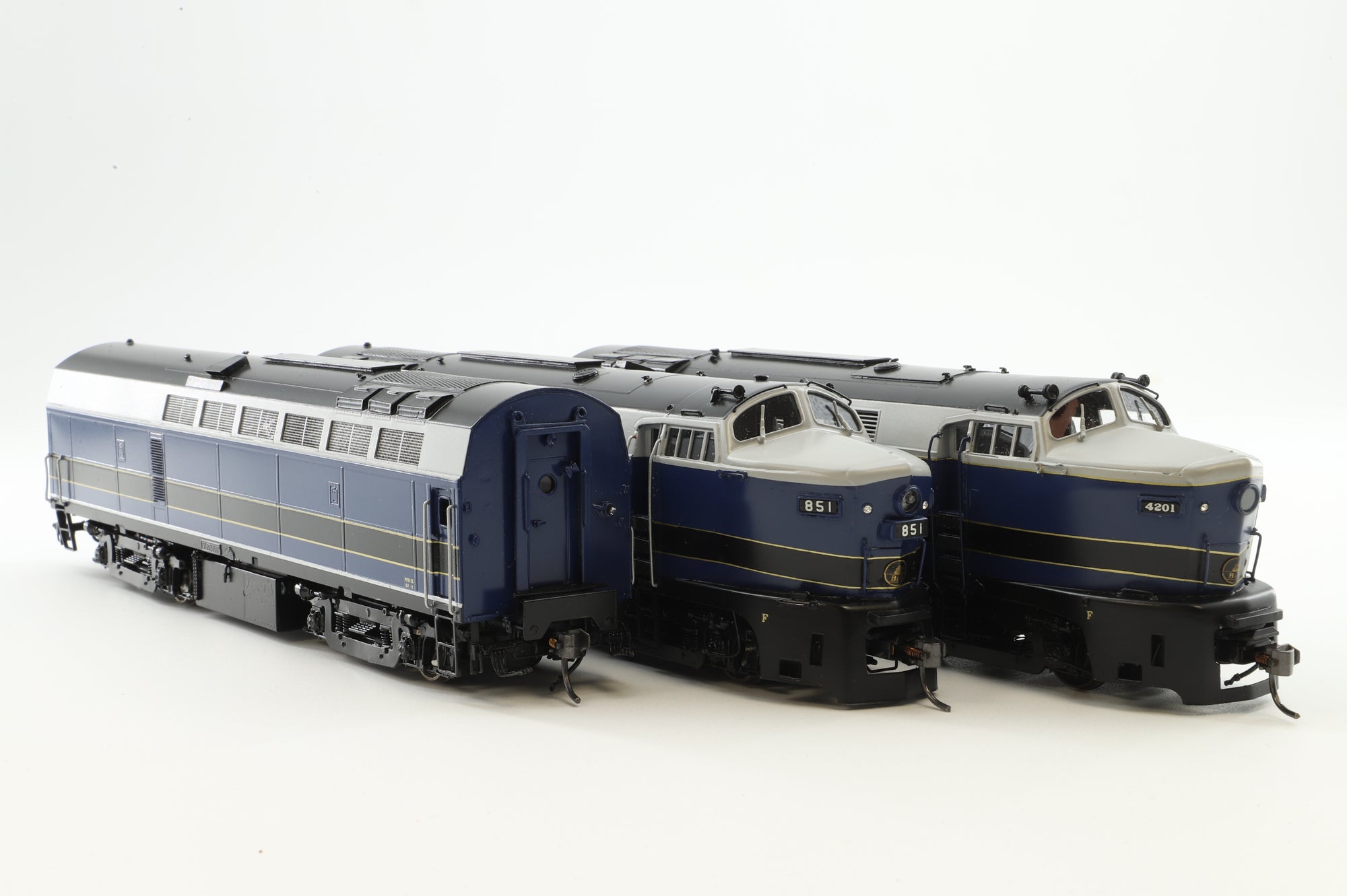 Overland Models HO Brass OMI-5662.1/3.1 Diesel loco set B&O RF-16 'Sharknose' RF16A/RFB16B/RF15A(5658.1) Set